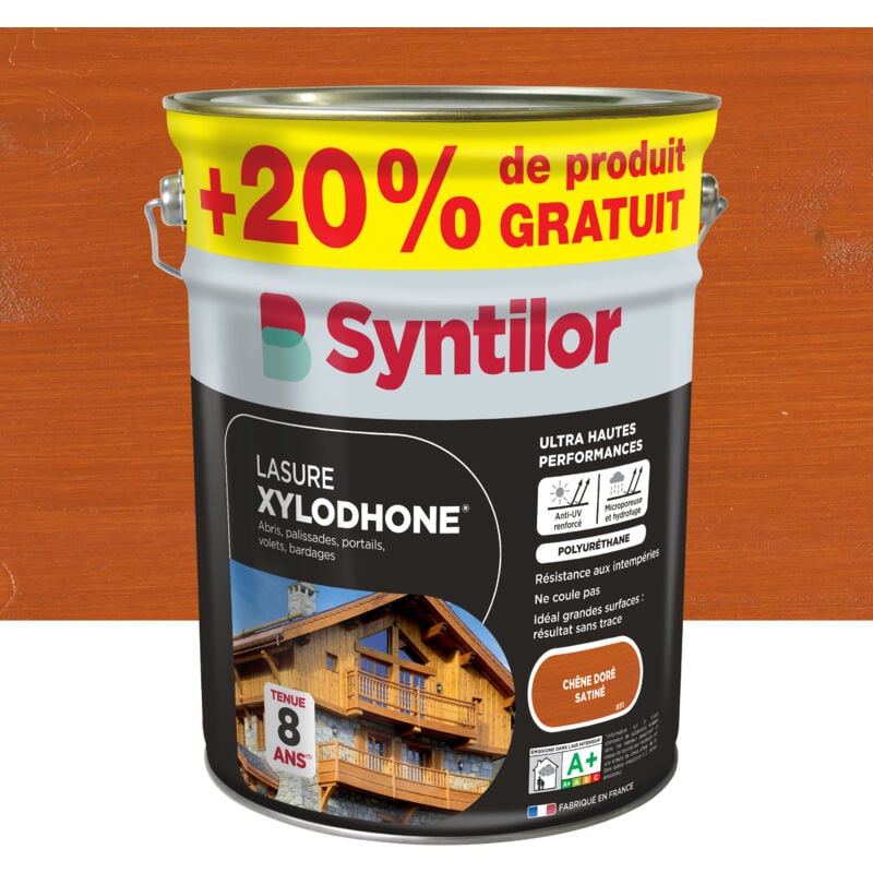 Syntilor - Lasure Xylodhone 5L+20% Chêne Doré Satiné