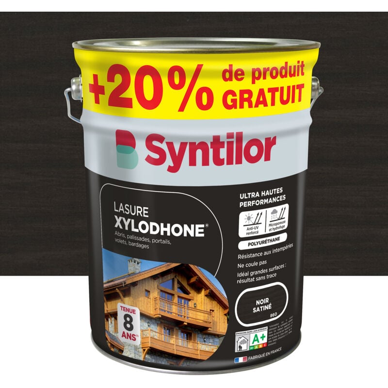 Syntilor - Lasure Xylodhone 5L+20% Noir Satiné