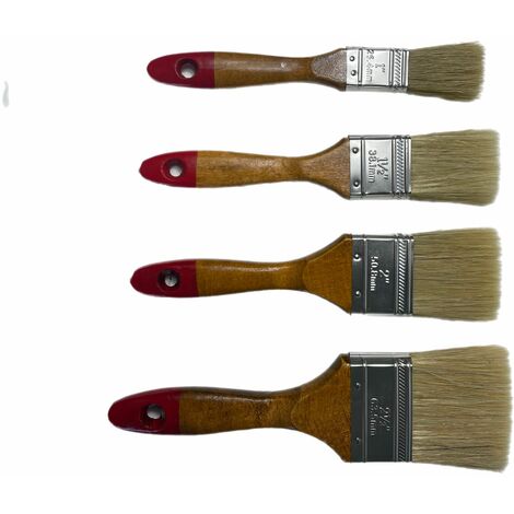 Lasurpinsel Flachpinsel Pinselset 12 tlg Set Lackpinsel 25/38/50/63mm