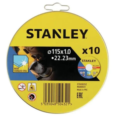 LATA 10 DISCOS INOX 115x1x22 STANLEY