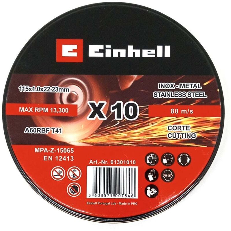 

Lata de 10 Discos Corte 115Mm Inox/Metal 61301010
