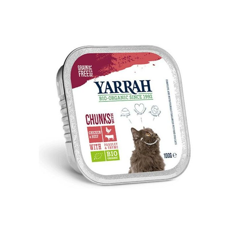 

Yarrah tarrina Ternera para gato BIO 100gr