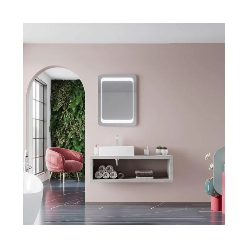 

Caesaroo - Lateral estantería de baño para lavabo de encimera color tórtola | tórtola