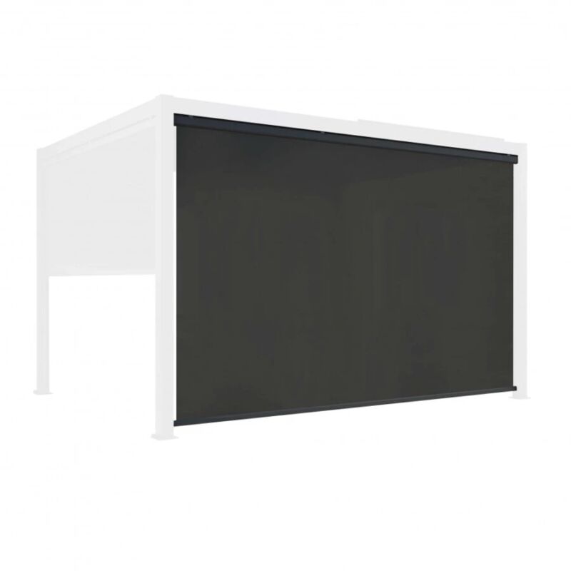 Tenda laterale in textilene per pergola bioclimatica lato 270x218h cm Solarium - DarkGrey