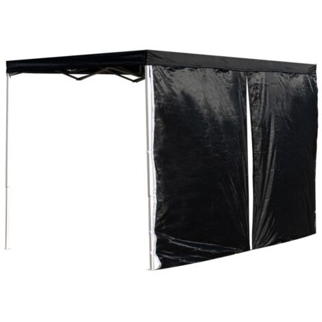 Laterales Individuales Carpas Plegables - Lateral con Puerta 2 Metros Eco - Negro