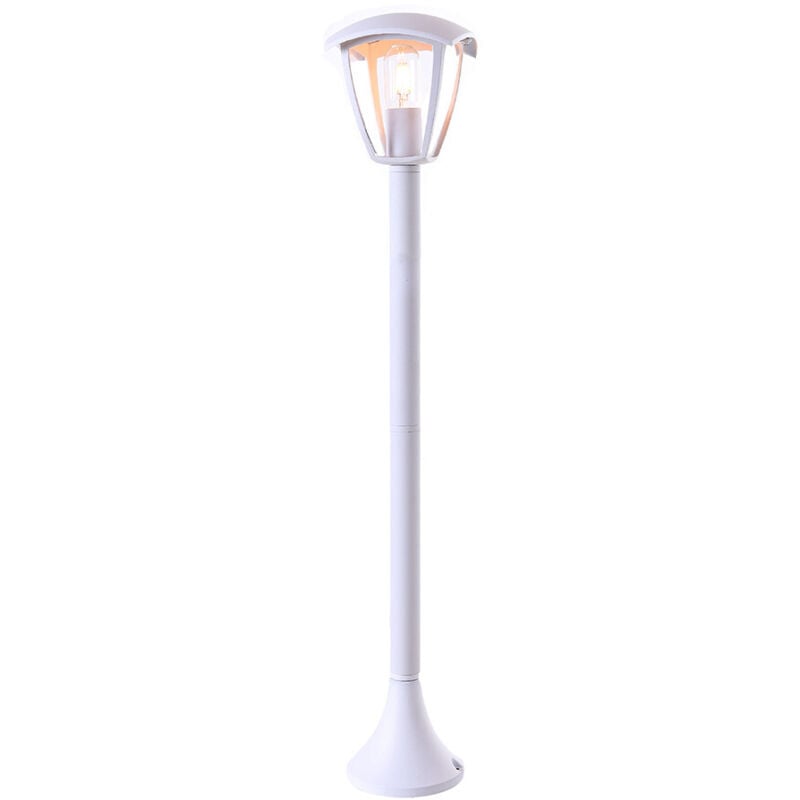Lanterne Blanche sur Pied Douille E27 IP44 Hauteur 95cm