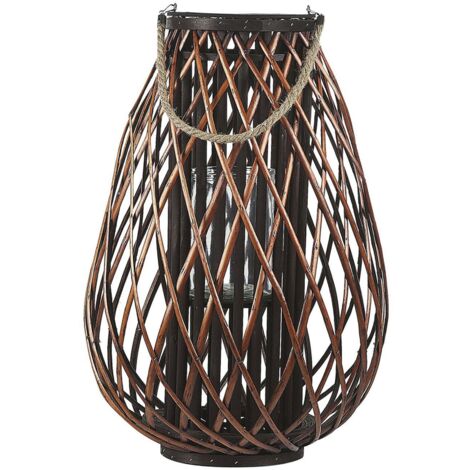 Laterne KIUSIU Weidenholz 60 cm Braun
