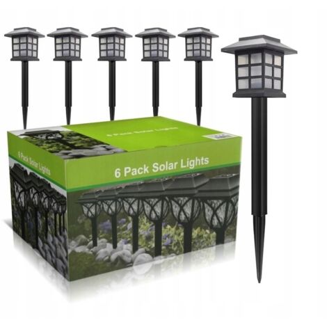 Laternen Set Gartenlampe gestanzt Solar Warm Gartenlampen 6x