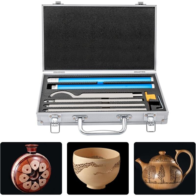 Gojoy - Lathe Turning Tools Set d'outils de tournage en carbure de tungstène pour bois - Outils de finition - Outil de découpe pour bois - Convient
