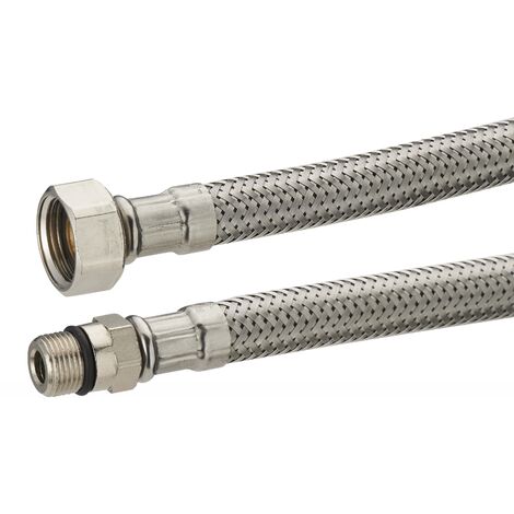 Latiguillo Macho Hembra para fontanería H3/8" M12x100 - 50 cm de largo - 9x12