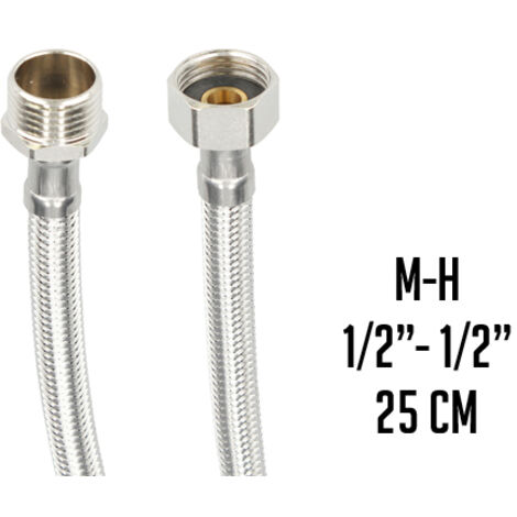 LATIGUILLO INOX. M1/2" X H1/2" 25 CM