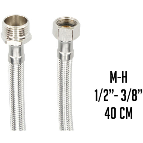 LATIGUILLO INOX. M1/2" X H3/8" 40 CM