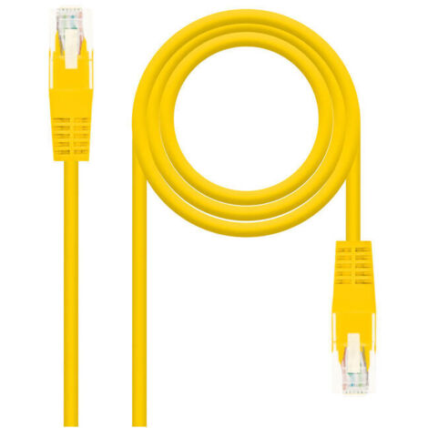 Latiguillo RJ45 Cat5e UTP CCA 1m AMARILLO