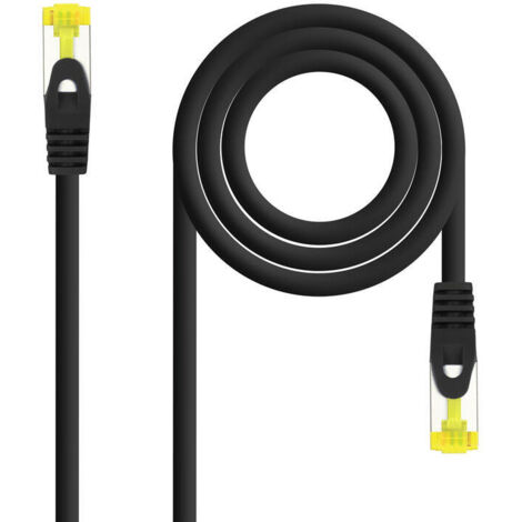 Latiguillo Rj45 Cat6a S/ftp Cu Lszh 0,25m Negro Nanocable 10.20.1900-l25-bk