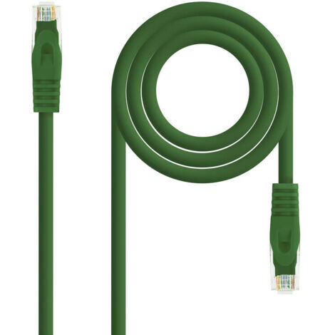 Latiguillo Rj45 Cat6a Utp Cu Lszh 0,30m Verde Nanocable 10.20.1800-l30-gr
