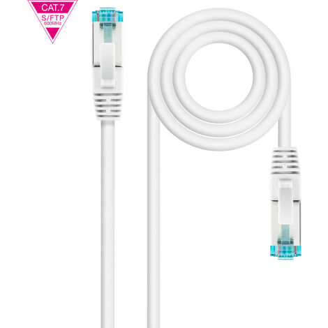 Latiguillo Rj45 Cat7 S/ftp Cu 0,50m Blanco Nanocable 10.20.1700-w