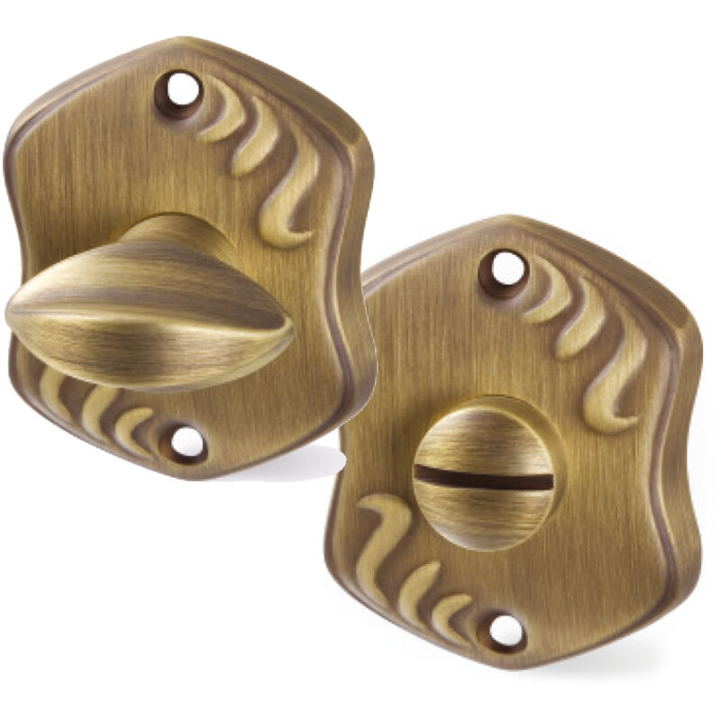 

Latina Muletilla + desbloqueo Roseta 63X52 Cuero Laton Patinado - Cuero Latón Patinado