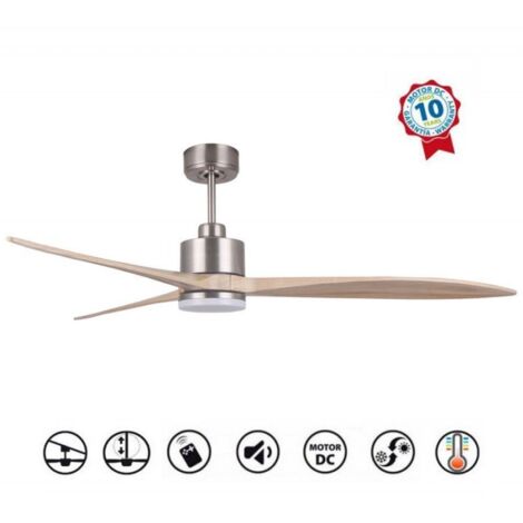 Latino III un  super destratificateur et un ventilateur avec lumière, moteur DC, 166 Cm  pales bois , thermostat, Wifi