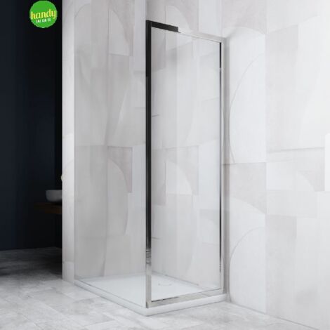 Lato doccia fisso Senna Silqua by Mobo trasparente spess. 6mm h 195 x 78/80 cm