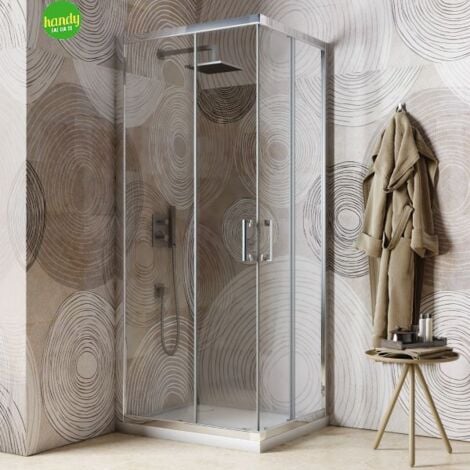 Lato doccia telescopico Tevere Silqua by Mobo trasparente spess. 4mm h 190 x 70/80 cm