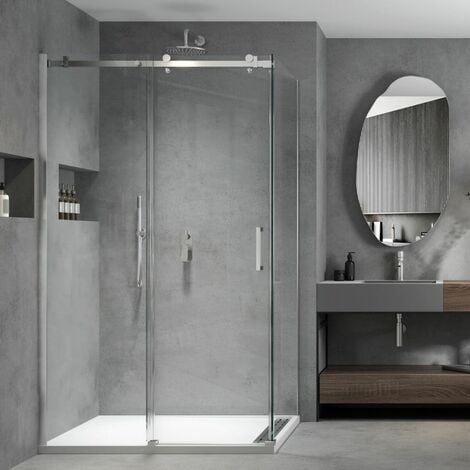 Lato fisso per box doccia gemma cristallo 8 millimetri profilo chrome lucido  misure 77-79xh200 cm - confezione 1