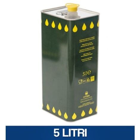 TUTTACASA LATTA LATTINE TANICA BANDA STAGNA PER OLIO CON TAPPO 5 LT (22827)