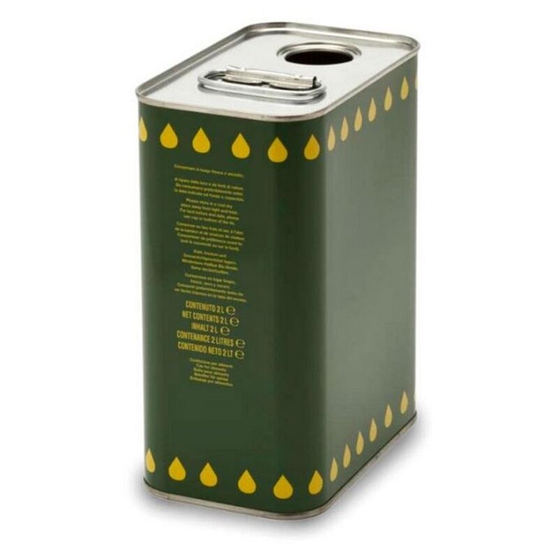 Image of Latta per olio in lamiera verde 2 lt senza tappoaccessorio accessori tanica