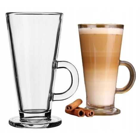 Latte Kaffeeglas mit Henkel, transparent, 260 ml Latte