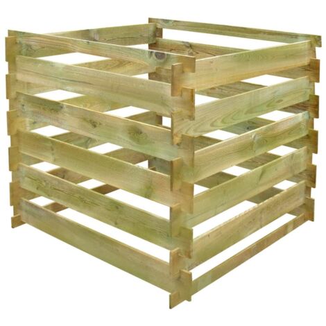 Lattenkomposter 0,54 m3 Quadratisch Holz vidaXL845285
