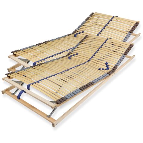Lattenrost 180x200 cm verstellbares Kopf & Fußteil vormontiert 42 Latten 7-Zonen Traglast 150 kg Birkenschichtholz