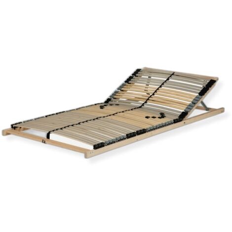 SLEEPNEO Lattenrost 100x200 cm - Kopfteil verstellbar 42 Latten 7-Zonen Traglast ca. 140 Kg Birken und Buchenschichtholz Selbstmontage Made in Germany