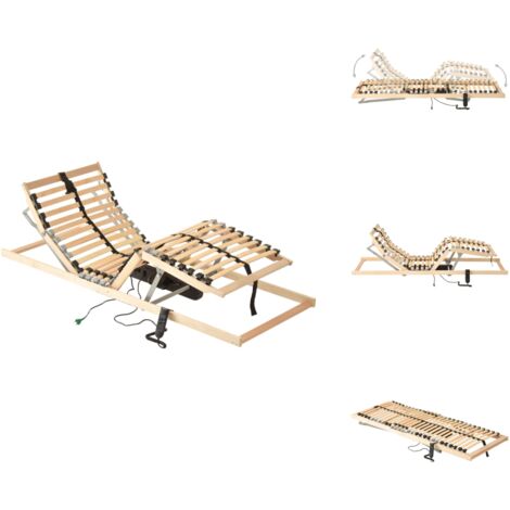 Lattenrost Elektrisch mit 28 Latten 7 Zonen 80x200 cm - Elektrischer Lattenrost - Lattenrost Mit Motor - Bettenrahmen - Lattenrost 80x200 - Komfortabler Lattenrost