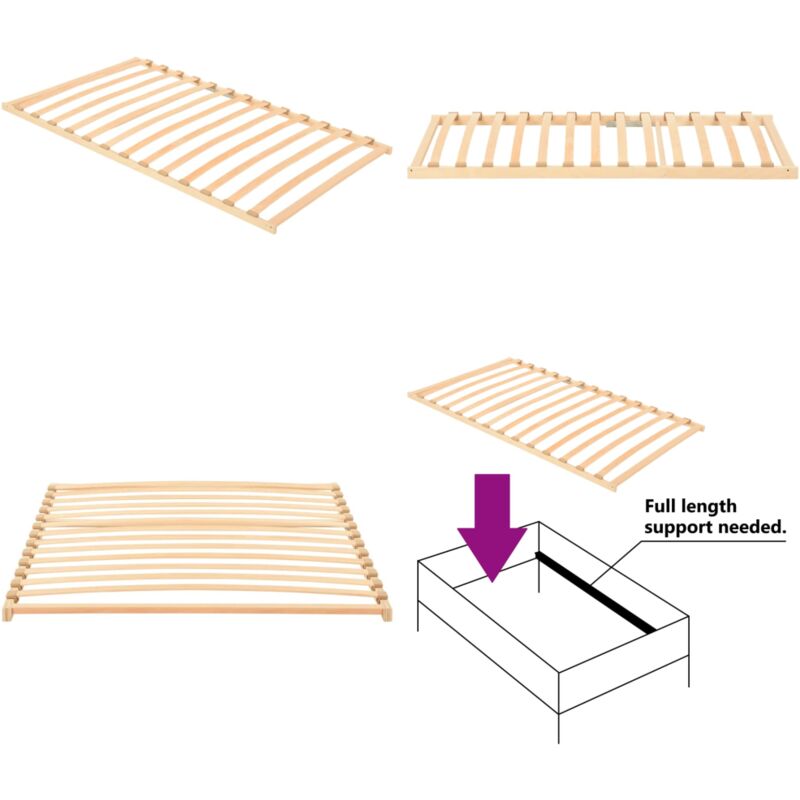 Vidaxl Anthrazit Lattenrost Mit 13 Latten 120X200 Cm - Holz Lattenrost - Lattenrost Buche - Lattenrost 120X200 - Bettenrahmen - Lattenrost Günstig - Home & Living