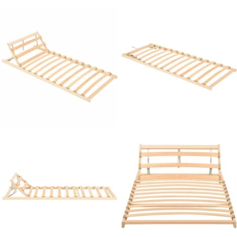 VIDAXL Lattenrost mit 13 Latten Verstellbares Kopfteil 70x200 cm - Holzlattenrost - Lattenrost 70x200 - Bettenrahmen - Lattenrost Mit Kopfteil - Lattenrost Günstig - Home & Living