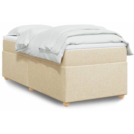 Lattenrost mit Matratze Creme 80x200 cm Stoff