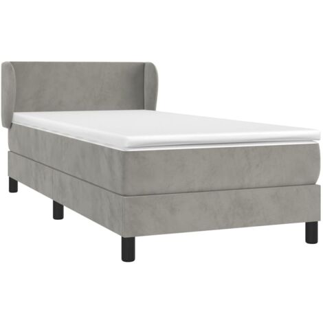 Lattenrost mit Matratze Grau 100x200cm Velvet