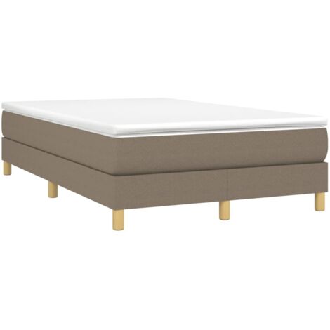 Lattenrost mit Matratze Taupe 120x190 cm Stoff