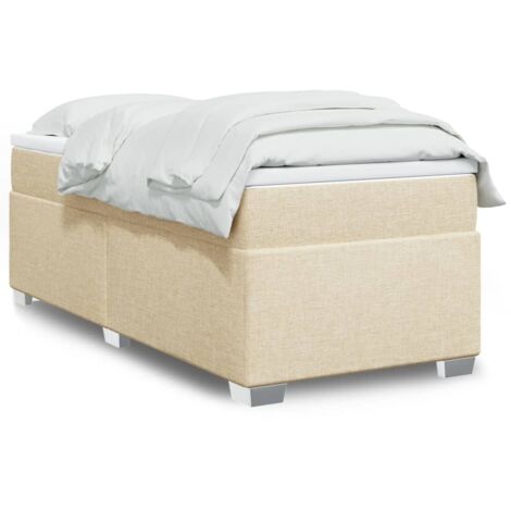 Lattenrost und Matratze Creme 90x190 cm Stoff