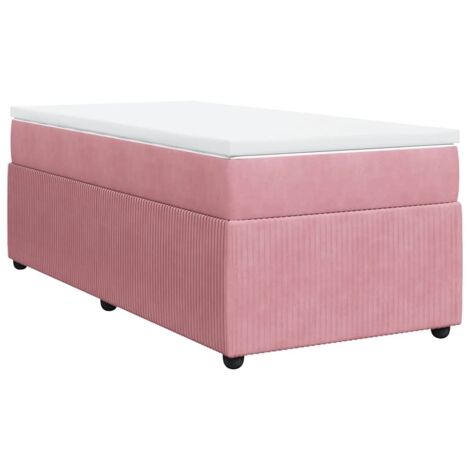 Lattenrostbett mit Matratze Rose 100x200 cm Samt