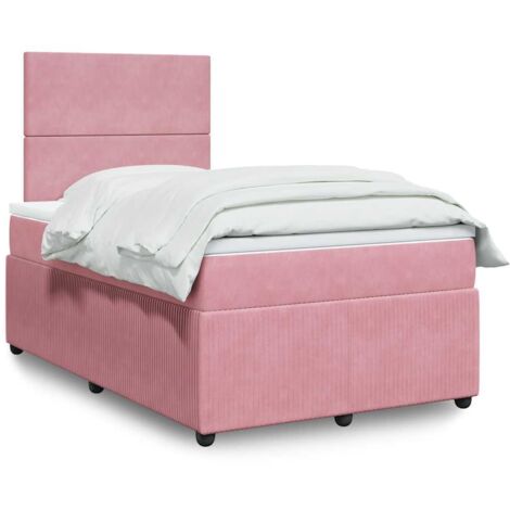 Lattenrostbett mit Matratze Rose 120x200 cm Samt