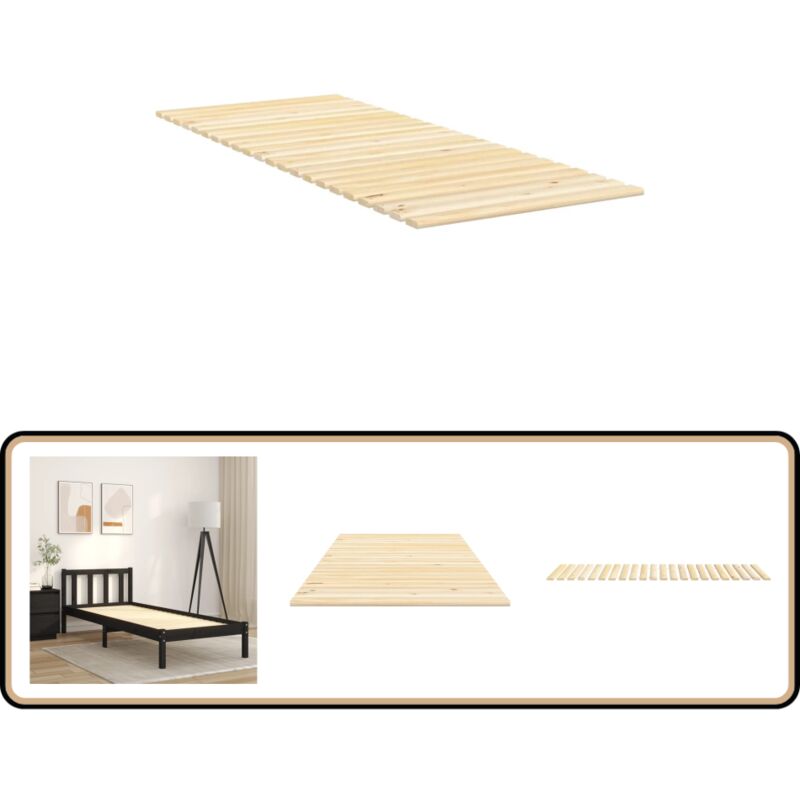 Vidaxl - Lattes de lit 80x200 cm bois de pin massif - Lattes De Lit - Lit Plateforme - Cadre De Lit - Bois De Pin - Meuble Chambre