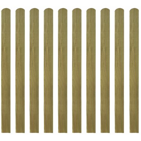 vidaXL 20/30x Bois Latte Imprégnée de Clôture Clôtures de Jardin Latte de Barrière Piquet de Clôture Clôture de Patio Terrasse Dimensions Diverses