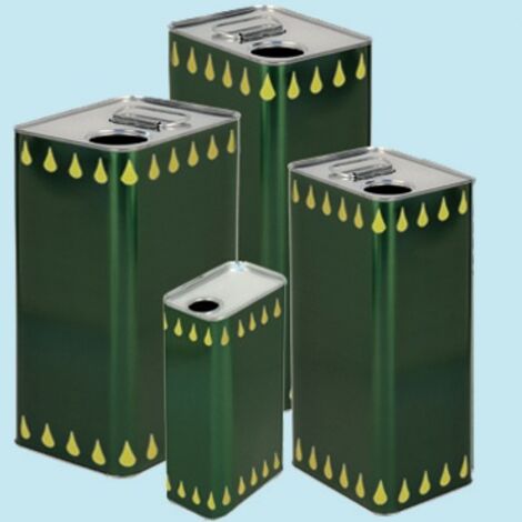 Lattina in banda stagnata – Capacità 20 litri – Con maniglia – Per olio alimentare