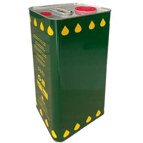 Lattina Olio Rettangolare in banda stagnata 10 Litri VERDE tappo ermetico 8 pz