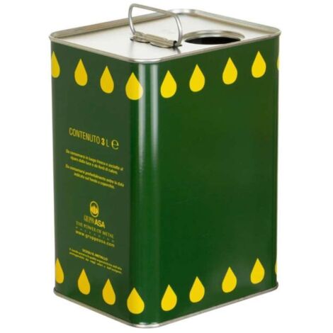 Lattina per Olio Alimentare - Verde - 3 Litri