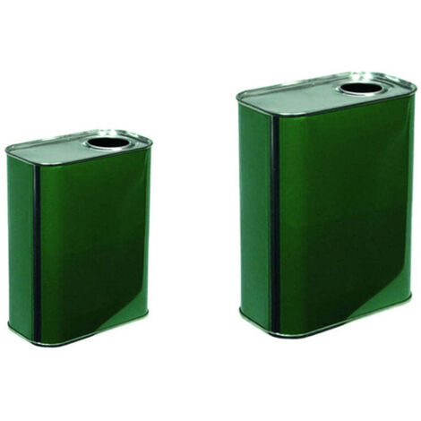 Lattina per olio rettangolare verde  VARIE CAPACITA' COMPRESO DI TAPPO - Specifiche: capacità lt.10 - 5x30x5h - 6 pz