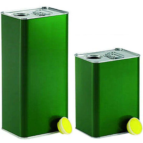 Lattina Rettangolare per Olio Lt.5 – Con Tappo – Set 8 Pezzi