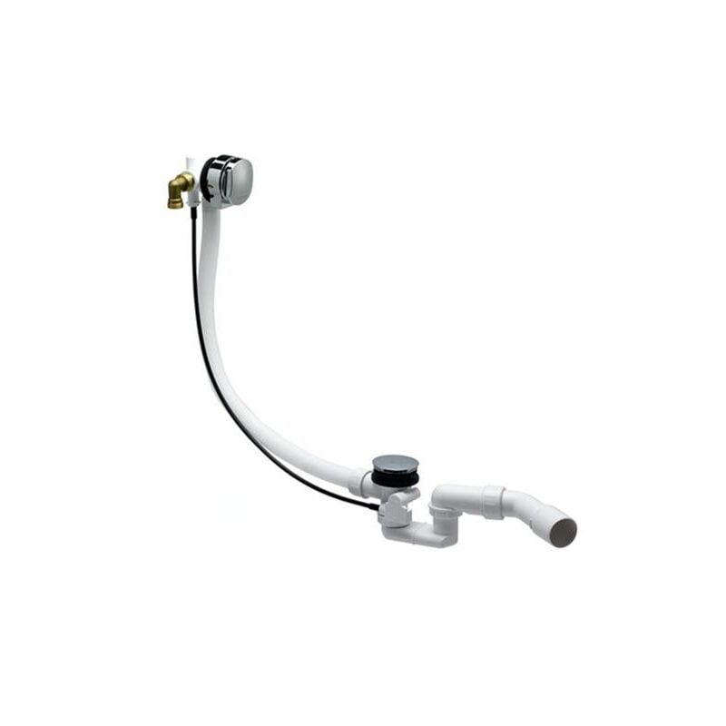 Laufen - Il Bagno Alessi One - Bonde et trop-plein pour baignoire, avec remplissage Exafill, chrome H2944980040001