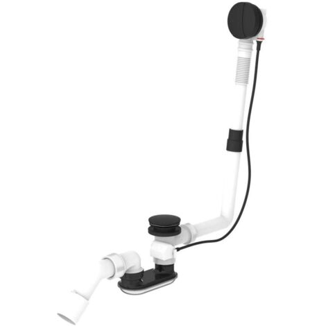 Laufen Accesorios - Juego de desagüe y rebosadero para bañera, negro mate H2951424500001