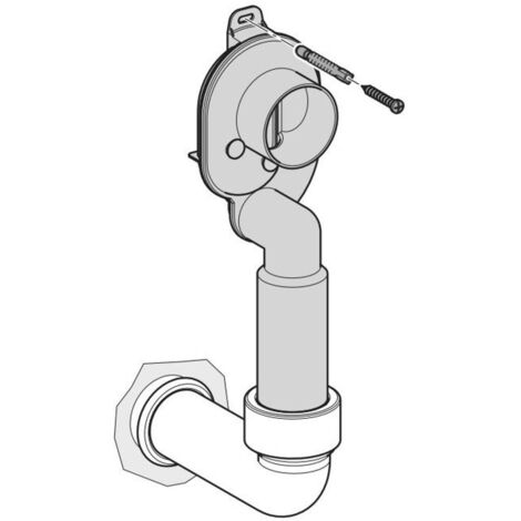 Laufen Accessoires - Siphon pour urinoir, DN40, horizontal H8958260000001